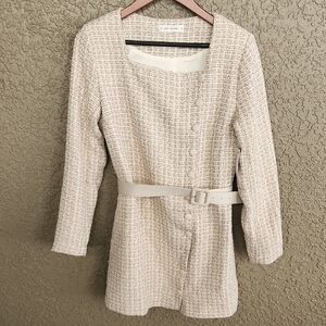NWT Lani the Label Tweed Dress Long Sleeve Belted